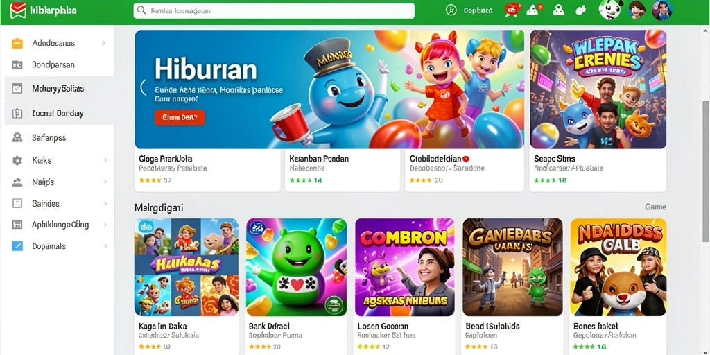 Screenshot menunjukkan variasi tema permainan slot yang tersedia.