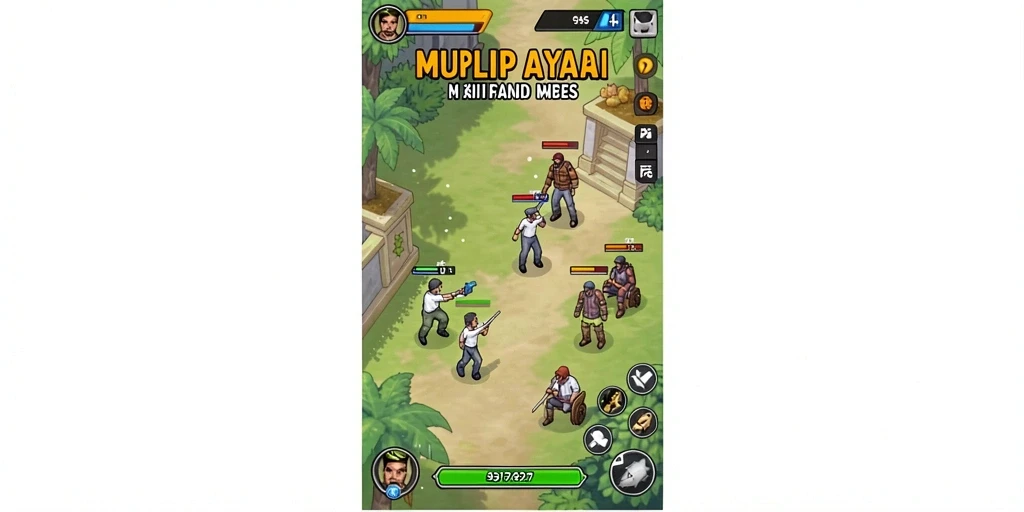 Screenshot dengan tampilan karakter yang dapat dimainkan.