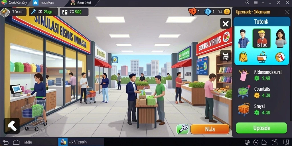 Tangkapan layar dari permainan poker dengan fitur interaktif.
